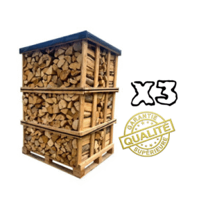 3 palettes de 2,5 stères – 25cm