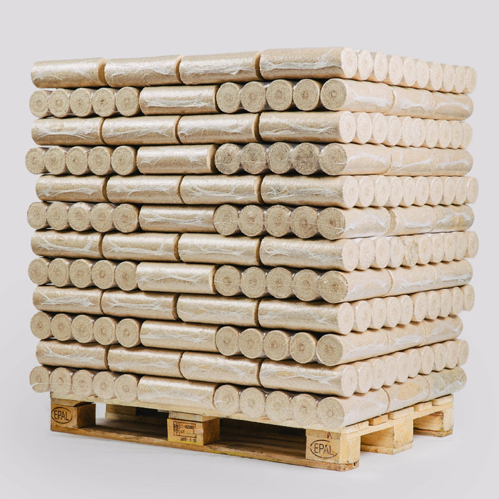 Briquettes de bois (Pellini) sans trou – Palette de 960 Kg